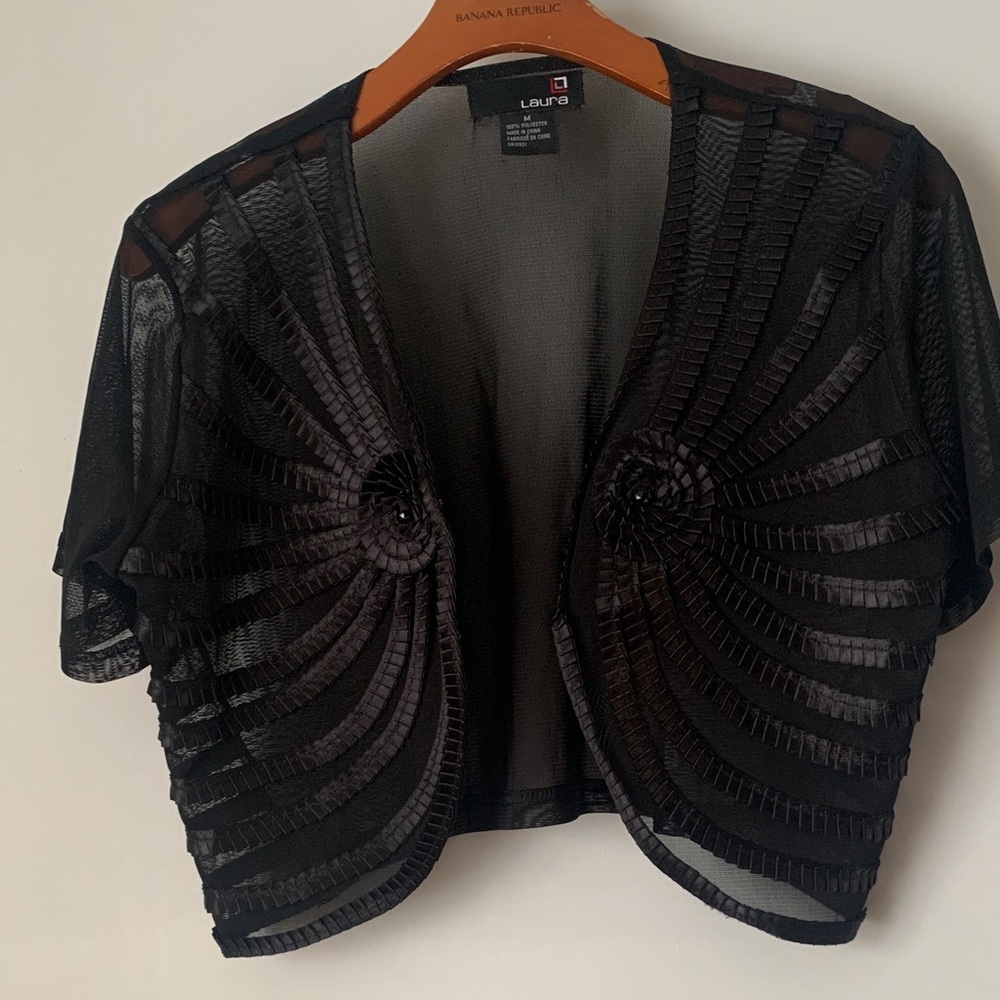 Aura Black Sheer Bolero
